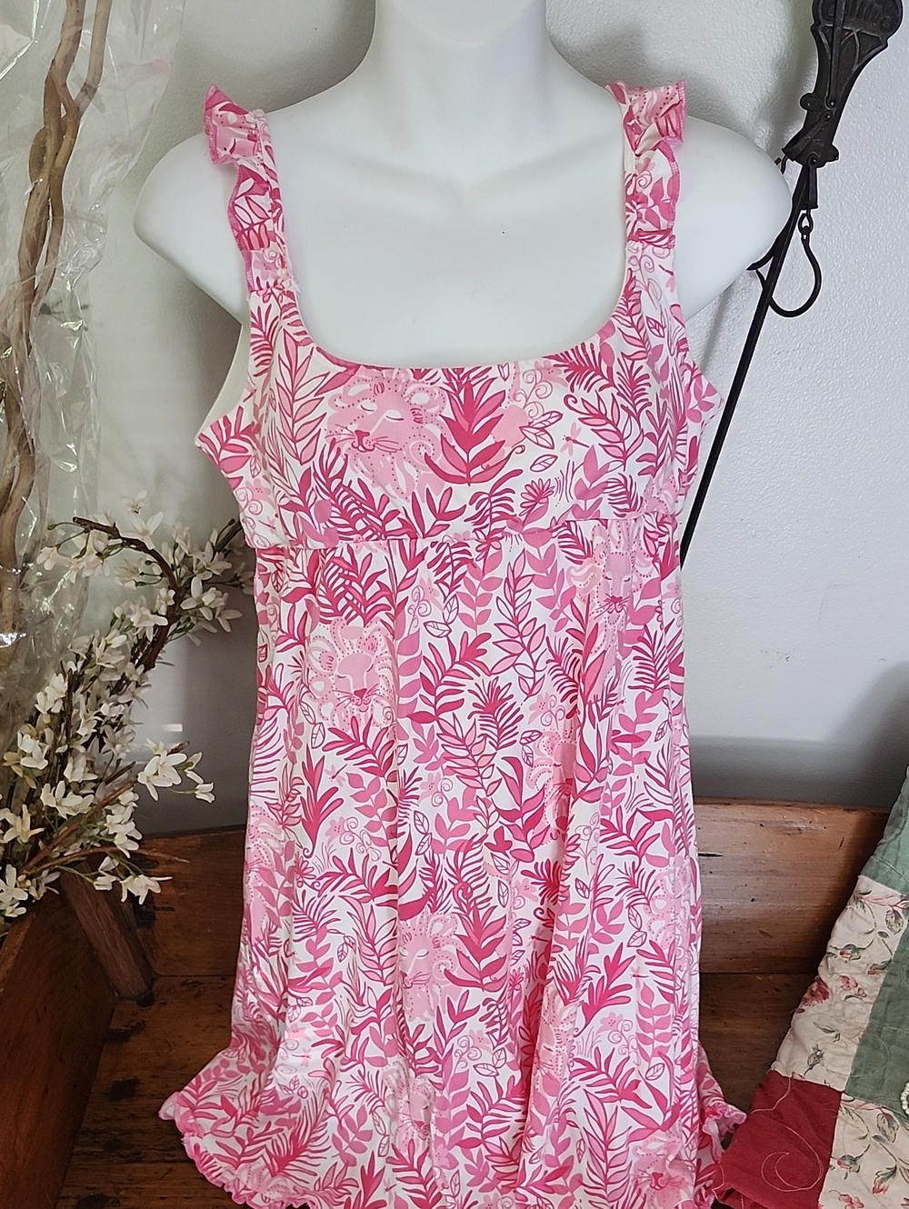 Lilly Pulitzer Intimates Pink Floral Nightgown